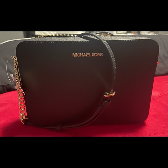 Black Michael Kors Crossbody Bag with Gold Chain Strap. New with tags. - Picture 2 of 4